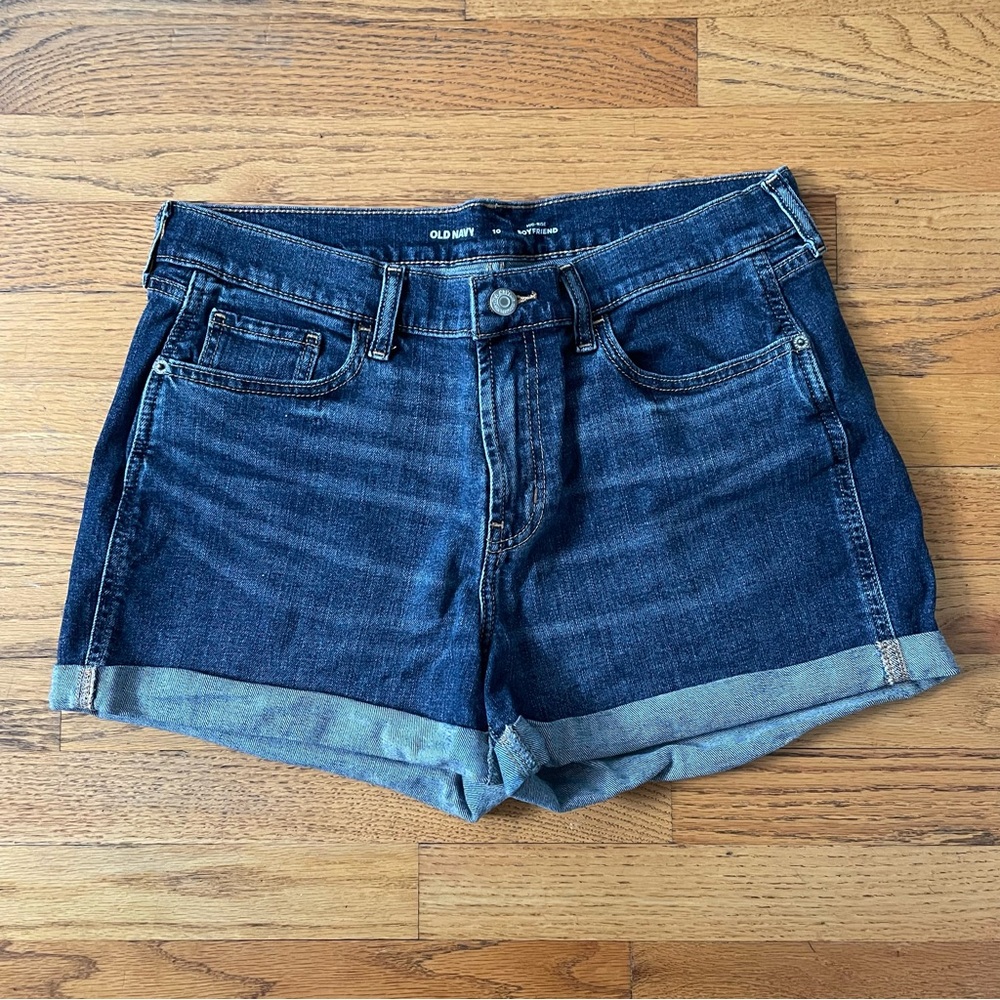 Old Navy Mid-Rise Boyfriend Jean Shorts with Cuffed Hem